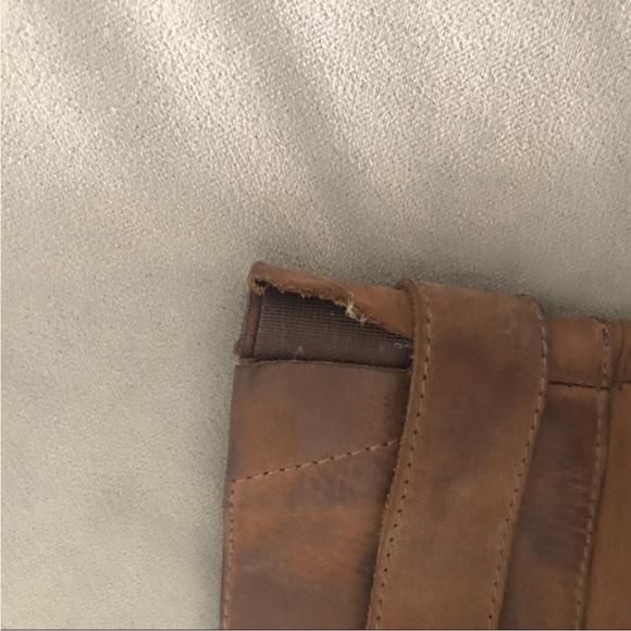 Brown distressed Leather Knee-High Boots size 8 - Picture 2 of 8